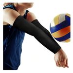 Peabownn Volleyball Arm Sleeves youth 3XS-2XL - Compression Volleyball Arm Sleeves for Women Teen Black XS