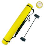 BOWSOUL Arrow Tube Case Adjustable and Extendable Archery Arrow Holder Archery Quivers for Hunting, Target Shooting-Protective EVA Foam Arrow Insert Included (Yellow Tube with Insert)