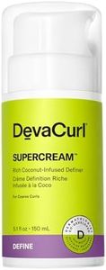 DevaCurl SuperCream Rich Coconut Infused Definer, Curl Defining Cream for Curly, Medium to Coarse Waves and Coils, Anti Frizz Hair Styling Cream, 150mL