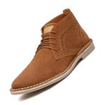 LOUIS STITCH Chukka Boots Men| Suede Leather Boots for Men| High Ankle Boot| Formal Office & Business Wear Shoes | Hiking Boots for Men | Stitch Down Desert Boots | Size-UK08 Russet Tan [LSSDSUCKBGTN]