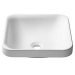 Kraus KSR-9MW Natura Bathroom Sink, Matte White, 14.5