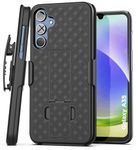 Encased Belt Case for Samsung Galaxy A35 5G with Holster Clip and Phone Kickstand (DuraClip Series), Black (A35 5G)