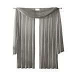 Elrene Home Fashions Athena Faux Crushed-Silk Window Curtain Panel and Valance Set, 52"x84" (2 Panels) & 1 Valance, Sterling