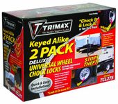 Trimax TCL275 Medium Deluxe Keyed Alike Wheel Chock Lock, (Pack of 2)