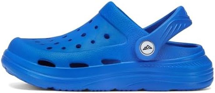 Ballaza Kids Tie Dye Garden Clogs for Boys Girls | Lightweight Slip-On Water Shoes with Arch Support Blue Big Kid 6