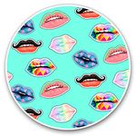 Vinyl Stickers (Set of 2) 10cm - ky Lips Lipstick Girls Decals for Laptops,Tablets,Luggage,Scrap Booking,Fridges, 3944