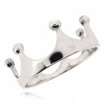 Sovats Crown Tiara Princess Ring for Women 925 Sterling Silver Rhodium Plated - Simple, Stylish &Trendy Nickel Free Ring, Size 5