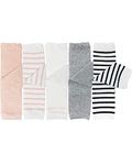 Bowbear 5 Pair Baby and Toddler Leg Warmers, Happy Legs Pink & Gray