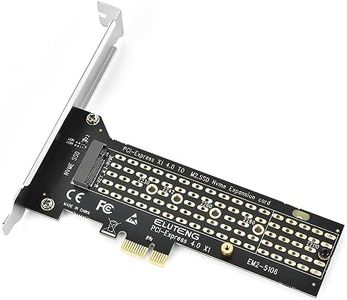 ELUTENG M.2 NVMe PCIe 4.0 Adapter NVME SSD to PCIe X1 Conversion Adapter M.2 Expansion Card Low Profile PCIe NVMe SSD Convertor Compatible for M-Key/B&M Key 2230 2242 2260 2280 22110 SSD