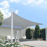 HIPPO Shade Sail 16 x 20 ft 230 GSM Sun Shade 95% UV Block for Canopy Cover, Outdoor Patio, Garden, Pergola, Balcony Tent (Cool-Grey, Customized, Pack of 1)