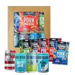 Crackling & Craft Beer Gift Set - Includes 4 different Flavoured Beers 330ml & Snaffling Pig Pork Cracklings. This Beer & Pub Snack Hamper Great Birthday Gifts for Men, Fathers Day