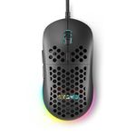 Dierya X TMKB Falcon Honeycomb Wired Gaming Mouse, 12800DPI Optical Sensor, 6 Programmable Buttons, Customizable RGB, Drag-Free Paracord, Ergonomic Design Computer Mouse for Windows PC Gamers (Black)