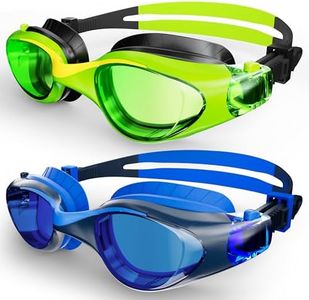 HIGAHY Kids Swim Goggles 6-14, Anti-Fog UV Protection for Boys Girls