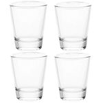 Shot Glasses,1.5oz Classic Shot Glass Set with Heavy Base,Clear Shot Cups for Cocktail,Vodka,Tequila,Whisky,Liquor,Espresso,Desserts,Soju,Alcohol(4-Pack)