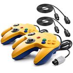 miadore 2 Set Retro 64-Bit N64 Controller Gamepad Joystick für N64 Konsole N 64 System and 6ft/1.8m N64 Extension Cable Cord for N64 Controller Game Console