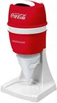 Nostalgia Coca-Cola Electric Table-Top Snow Cone Maker, Shaved Ice Machine Includes 1 Reusable Plastic Cup and Ice Mold, Coke Red