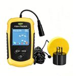 LUCKY Kayak Portable Fish Depth Finder Water Handheld Fish Finder Sonar Castable Kayak Boat Fishfinder Transducer Fishing LCD Display LUCKYLAKER