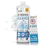 Ice Machine Cleaner Maker Descaler - 32 fl oz (8 Uses) Nickel Safe Ice Maker Cleaner Solution - Compatible with Whirlpool 4396808, Scotsman, Manitowoc, Hoshizaki, GE Opal Cleaning Kit - Made in USA