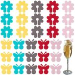 Joez Wonderful 30pcs Wine Glass Marker, Drink Markers for Glasses, Wine Cup Bottle Markers Identifier Wine Glass Charms Drink Tags for Bar Party Champagne Flutes Cocktails Martinis Tasting, Silicone,