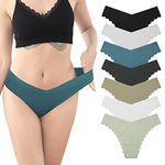 Levao Women Seamless Hipster Cheeky Bikini No Show Underwear Sexy Stretch V-Waist Hipster Panties