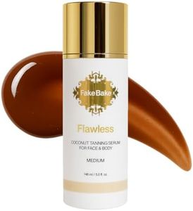 Fake Bake Flawless Coconut Sunless Tanning Serum with Hyaluronic Acid Lightweight Illuminating Face & Body Gradual Self Tanner - Hydrating & Rejuvenating Skin Care for Women & Men - 5 oz