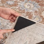 Hauteloom Anti-Slip Non Slip Rug Underlay Pad - No Skid Carpet Tape Underlay Stopper for Hardwood Floors/Tile/Mats - (4 Pack)