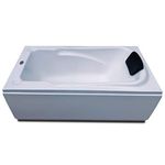 MADONNA Bonn 4.5 Feet Acrylic Portable Freestanding Bathtub (with Headrest) - White