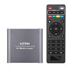 4K Media Player with Remote Control,Digital MP4 Player for 8TB HDD/USB Drive/TF Card/H.265 MP4 PPT MKV AVI Support HDMI/AV/Optical Out and USB Mouse/Keyboard-HDMI up to 7.1 Surround Sound…