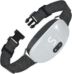 Collier Anti Aboiement-Conformes à La Nouvelle Loi 2024-Collier Vibrant,sans Choc Statique avec 8 Niveaux de Sensibilité Réglables,8 Niveaux et 3 Mode Sonore,Vibration et Forte Vibration