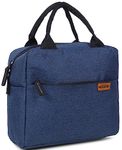 Wooum Lunch Bag for Men, Women, Lunch Bag for Office, Travel Lunch Pouch, Water Resistant Lunch Box with Handle, Tiffin Lunch Bag for School, College, and Picnic, Navy Blue