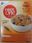 Fiber One Original Bran Cereal No High Fructose 16.2 Oz. Pack Of 3.