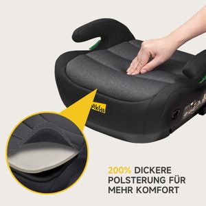 Jovikids ISOFIX Car Booster Seat, i-Size R129, 125-150cm, Black