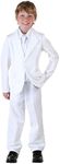 Child White Suit Costume, White Tuxedo Costume For Dress Up Outfit Medium