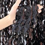 3 Pack Wavy Black Tinsel Foil Fring