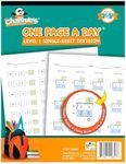 Channie’s One Page A Day Single Digit Level 1 Beginner Visual Division Workbooks for Easy Teaching & Learning Grade 3-5 Size 8.5” x 11” Summer School, Summer Bridge