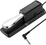 Fansjoy Sustain Pedal for Keyboard, Universal Piano Pedal with Polarity Switch & 1/4'' Input Plug, Compatible with Yamaha Casio Roland Korg Moog Electronic MIDI Keyboard, Digital Piano, Synthesizer