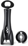 IPOW Wine Opener, Corkscrew Wine Bottle Opener with Foil Cutter,Sharp Screw - Easy to Use, Effortless Cork Removal， Sturdy Cork Screw for Gifts, Wine, Bottles - Black