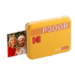 KODAK Mini 3 Retro Portable Photo Printer - White, Compatible for iOS, Android & Bluetooth Devices, Real Pho (Printer + 8 Sheets, Yellow)