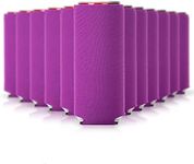 Slim Can Cooler Sleeves 12 Pack - Blank Skinny Can Cooler 12oz Foldable - Neoprene Can Cooler - Slim Can Insulator, Slim Beverage Cooler for Beer & Soda - Sublimation Can Cooler (Purple)