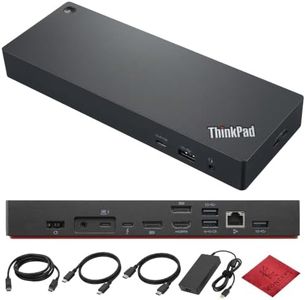 40B00300US Thinkpad Docking Station USB C - Supports 4K Display, Lenovo Thunderbolt 4 Dock with 300W, HDMI, DP & Thunderbolt Cables