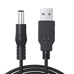 Ancable 5V USB to DC Cable, 1M USB to DC Barrel Jack Power Cable for 24AWG 5.5 x 2.1mm