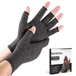 Arthritis Compression Gloves for Women Men, Fingerless Breathable & Moisture Wicking Compression Gloves for Relieving Carpal Tunnel Aches, Rheumatoid Pains, Joint Swell