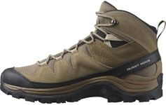 Salomon Men's QUEST ROVE GORE-TEX Leather Hiking Boots for Men, Kangaroo / Kelp / Black, 12