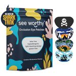 See Worthy Adventure Eye Patches - Innovative, Smart Adhesive Technology - Breathable & Comfortable Eyepatch for Lazy Eye - Soft Patches, Concave Shape & Fun Designs (48 per Box) Packaging May Vary