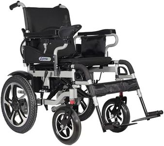 Asmofit Zipmax Foldable Electric Wheelchair for Seniors | 360° Joystick Control, Lightweight, Anti-Tipper Wheels, Flip-Up Armrests, Reliable Side Brake, and 24V 10AH Lithium Ion Battery for Enhanced Mobility Power Wheelchair - Silver