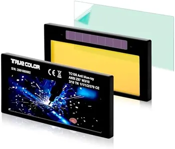 COOZAMING 2x4.25'' Auto Darkening Welding Lens, Gold Welding Filter Shade 10, True Color Technology for Pancake and Pipeliner Welding Hoods, Fits Standard Welding Helmets