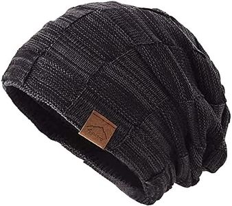 flintronic Gorro Slouch Beanie, Gorro Beanie Hat Multifuncional Transpirable, Gorros de Punto Invierno para Hombres, Gorro de Calavera de Punto Grueso para Trabajo, Deporte, Bicicleta