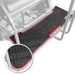 Xtreme Mats E-Z-GO Golf Cart Floor Mats for Rear Seat Kits & Rear Facing Foot Rests - Fits Select E-Z-GO RXV and TXT Rear Seat Kits - Red Trim