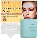 AUSLKA 24PCS Forehead Wrinkle Patches With Aloe, Collagen - Forehead Wrinkles Treatment - Anti Wrinkle Patches Care To Smooth Fine Lines & Wrinkles