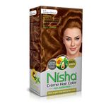 Nisha Creme Hair Color, Permanent Hair Colour Light Brown, Silky & Shiny 100% Grey Coverage Rich Bright Long Lasting Hair Colouring For Ultra Soft Deep Shine Hair Dye (Pack of 1)